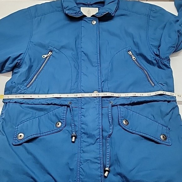 VTG London Fog Mens Blue Winter Coat Size Medium Oversized W Lining *Read* - Picture 8 of 16